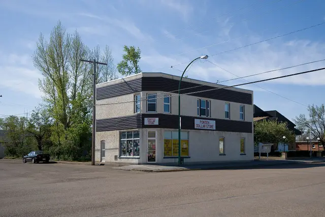 Ponteix Dollar Store on the corner